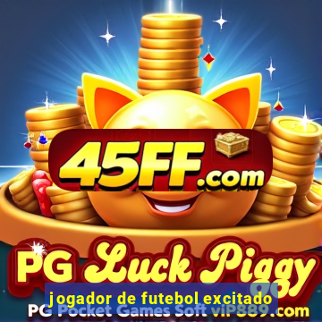 jogador de futebol excitado